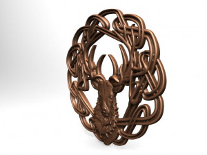 celtic deer cnc 3D Print Model