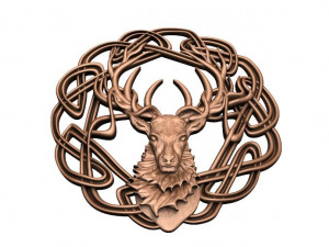 celtic deer cnc 3D Print Model