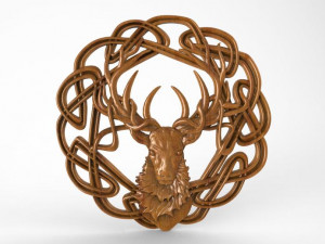 celtic deer cnc 3D Print Model