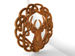 celtic deer cnc 3D Print Model