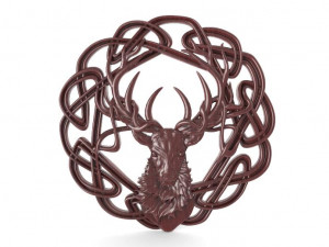 celtic deer cnc 3D Print Model