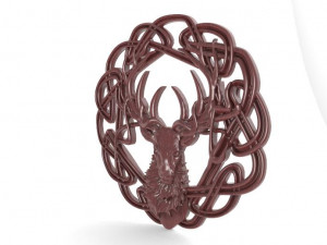 celtic deer cnc 3D Print Model
