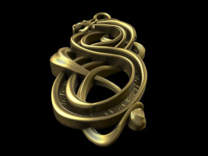 viking dragon pendant 3D Print Model
