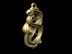 viking dragon pendant 3D Print Model