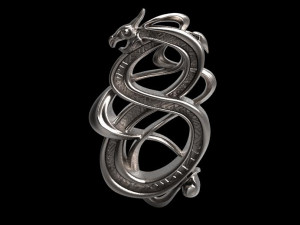 viking dragon pendant 3D Print Model