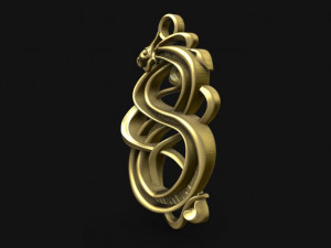 viking dragon pendant 3D Print Model