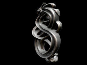 viking dragon pendant 3D Print Model