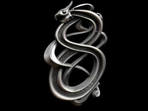 viking dragon pendant 3D Print Model