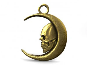 kafatası ay kolye 3D Baskı Modeli