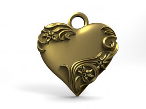 heart pendant Modèles 3D en vedette