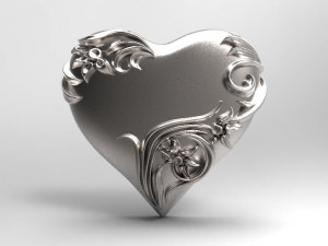 heart pendant Model do druku 3D