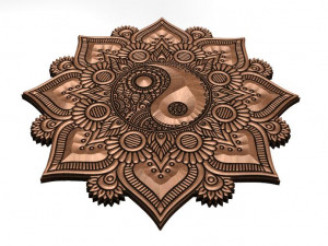 yin yang mandala cnc Modello di stampa 3D