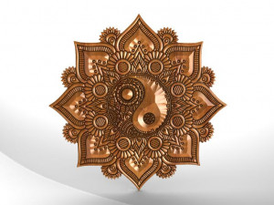 yin yang mandala cnc Modello di stampa 3D