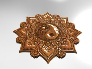 yin yang mandala cnc Modello di stampa 3D