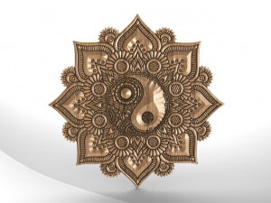 yin yang mandala cnc Modello di stampa 3D