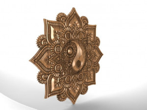 yin yang mandala cnc Modello di stampa 3D