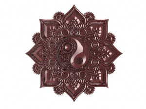 yin yang mandala cnc Modello di stampa 3D