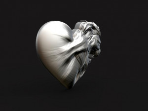 lion heart pendant Modelo de Impressão 3D