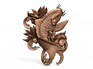 鯉の魚のCNC 3Dプリントモデル