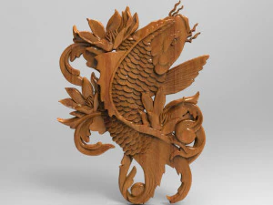 鯉の魚のCNC 3Dプリントモデル