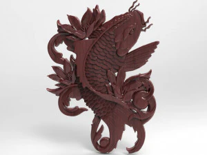 鯉の魚のCNC 3Dプリントモデル