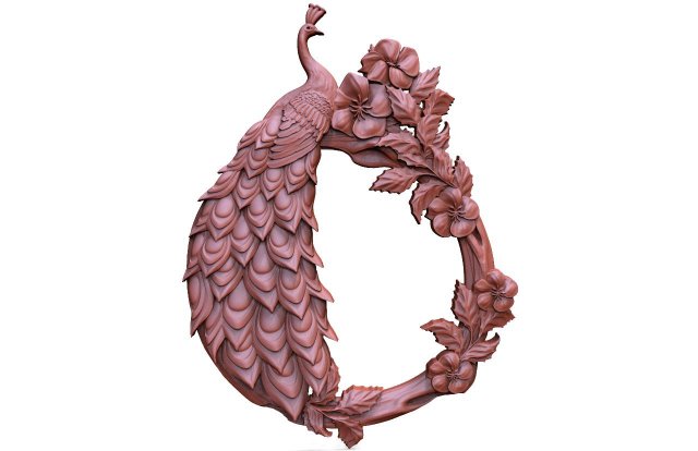 peacock cnc 3D Принт Модель .c4d .max .obj .3ds .fbx .stl .blend 