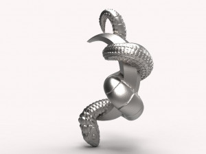 snake moon pendant Modello di stampa 3D
