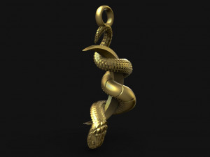 snake moon pendant Modello di stampa 3D