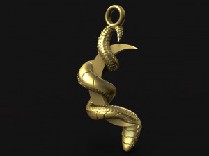 snake moon pendant Modello di stampa 3D