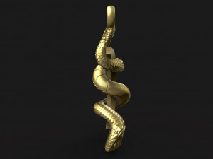 snake moon pendant Modello di stampa 3D