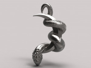 snake moon pendant Modello di stampa 3D