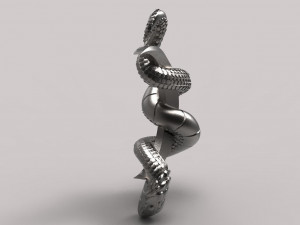 snake moon pendant Modello di stampa 3D