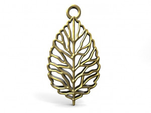 leaf pendant 3D 프린트 모델