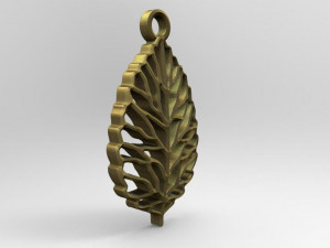 leaf pendant 3D-printmodel