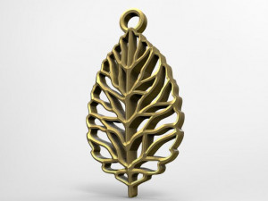 leaf pendant 3D-printmodel