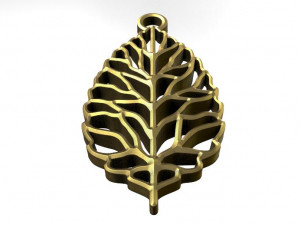 leaf pendant 3D-printmodel