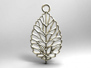 leaf pendant 3D-printmodel