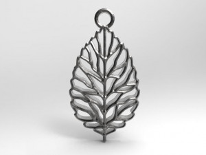 leaf pendant 3D-printmodel