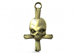 skull and bones pendant Modelo de impresión 3D
