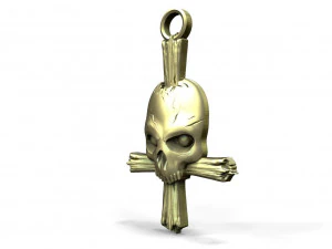 skull and bones pendant 3D Print Model