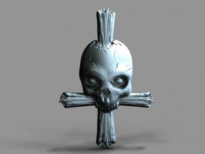 skull and bones pendant 3D Print Model