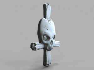 skull and bones pendant 3D Принт Модель
