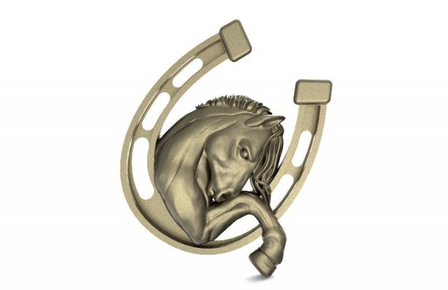 Horse pendant 3D-printmodel .c4d .max .obj .3ds .fbx .stl .blend 