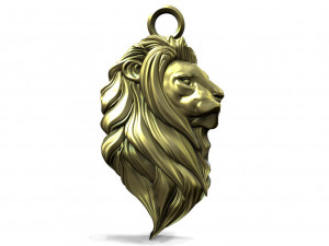 Lion head pendant 3D Print Model