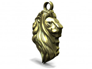 Lion head pendant 3D-Druckmodell