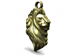 Lion head pendant 3D Print Model