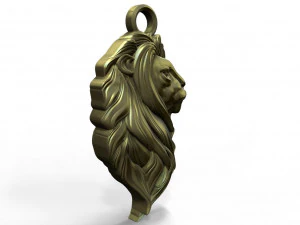 Lion head pendant 3D Print Model