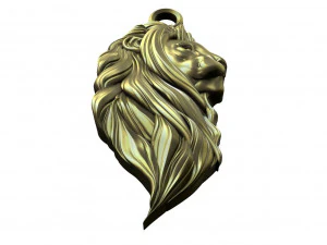 Lion head pendant 3D Print Model