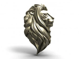 Lion head pendant 3D Print Model