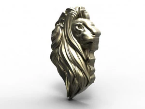 Lion head pendant 3D Print Model
